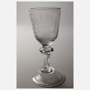 Zwei barocke Trinkgläser mit Sachsenwappen