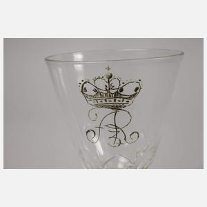 Barockes Trinkglas Augustus Rex
