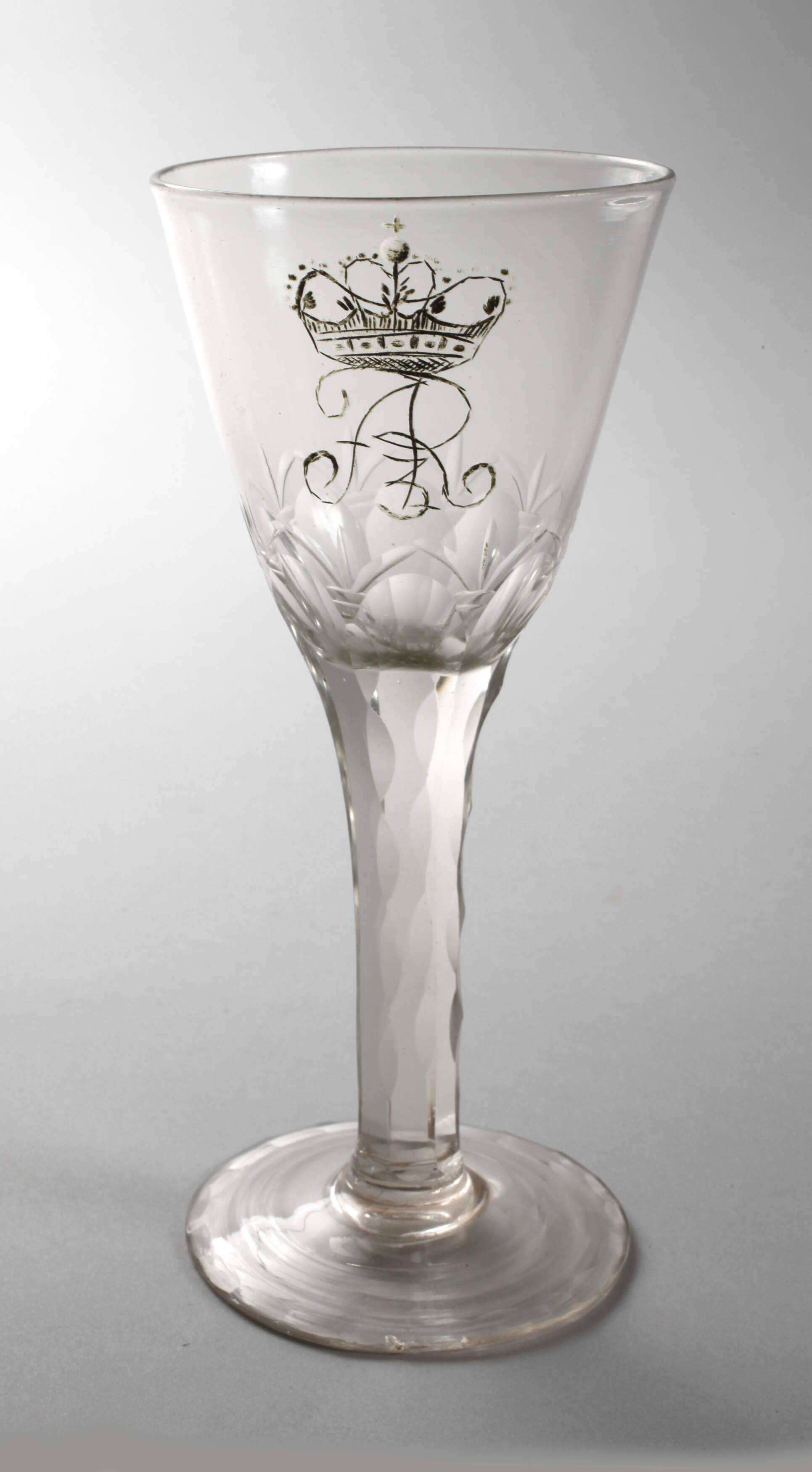 Barockes Trinkglas Augustus Rex