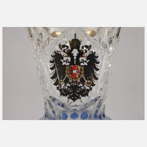 Wappenglas mit Doppeladler Habsburg