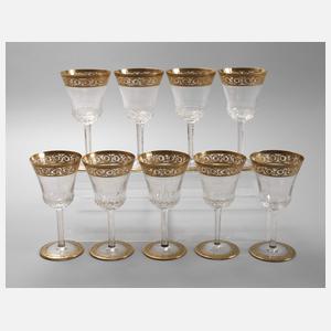 Saint Louis neun Weingläser