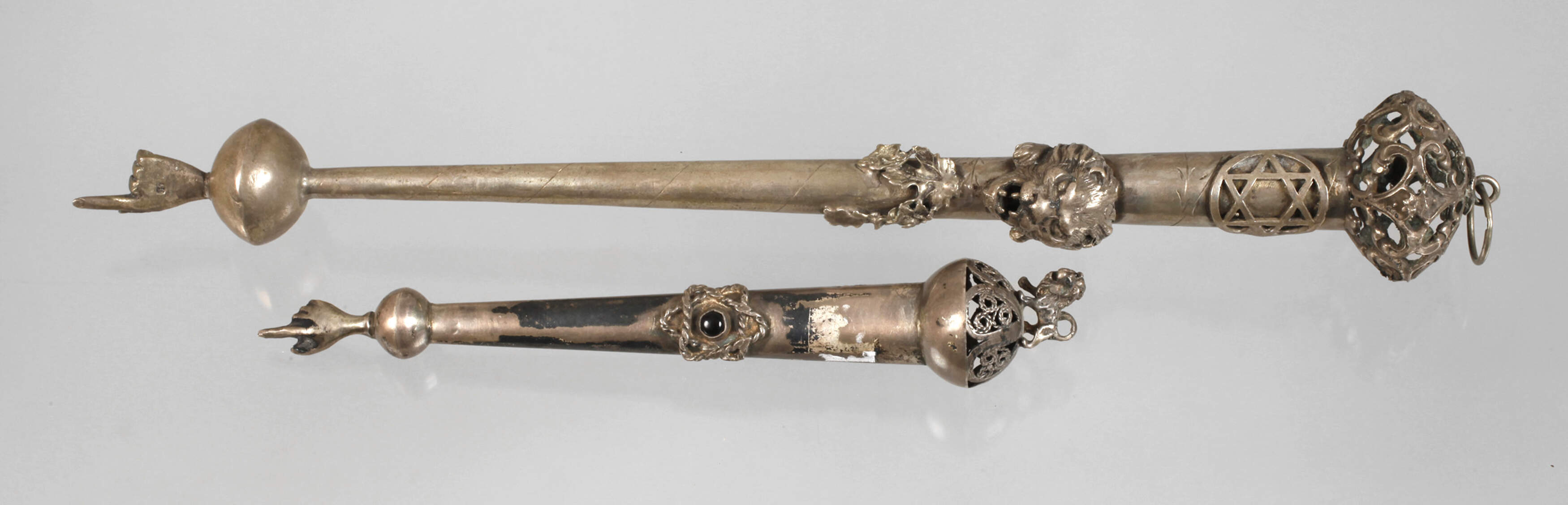 Silber Judaica zwei Thorazeiger
