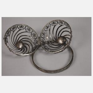 Silber Garnrollenhalter an Armreif