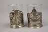 Silber vier Teeglashalter Russland