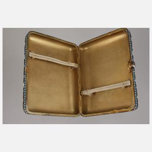 Silber Zigarrenetui Cloisonnétechnik Russland