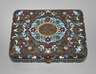 Silber Zigarrenetui Cloisonnétechnik Russland