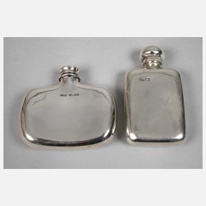 Silber zwei Flachmänner England