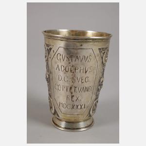 Silber Prunkbecher Gustav Adolf II. von Schweden