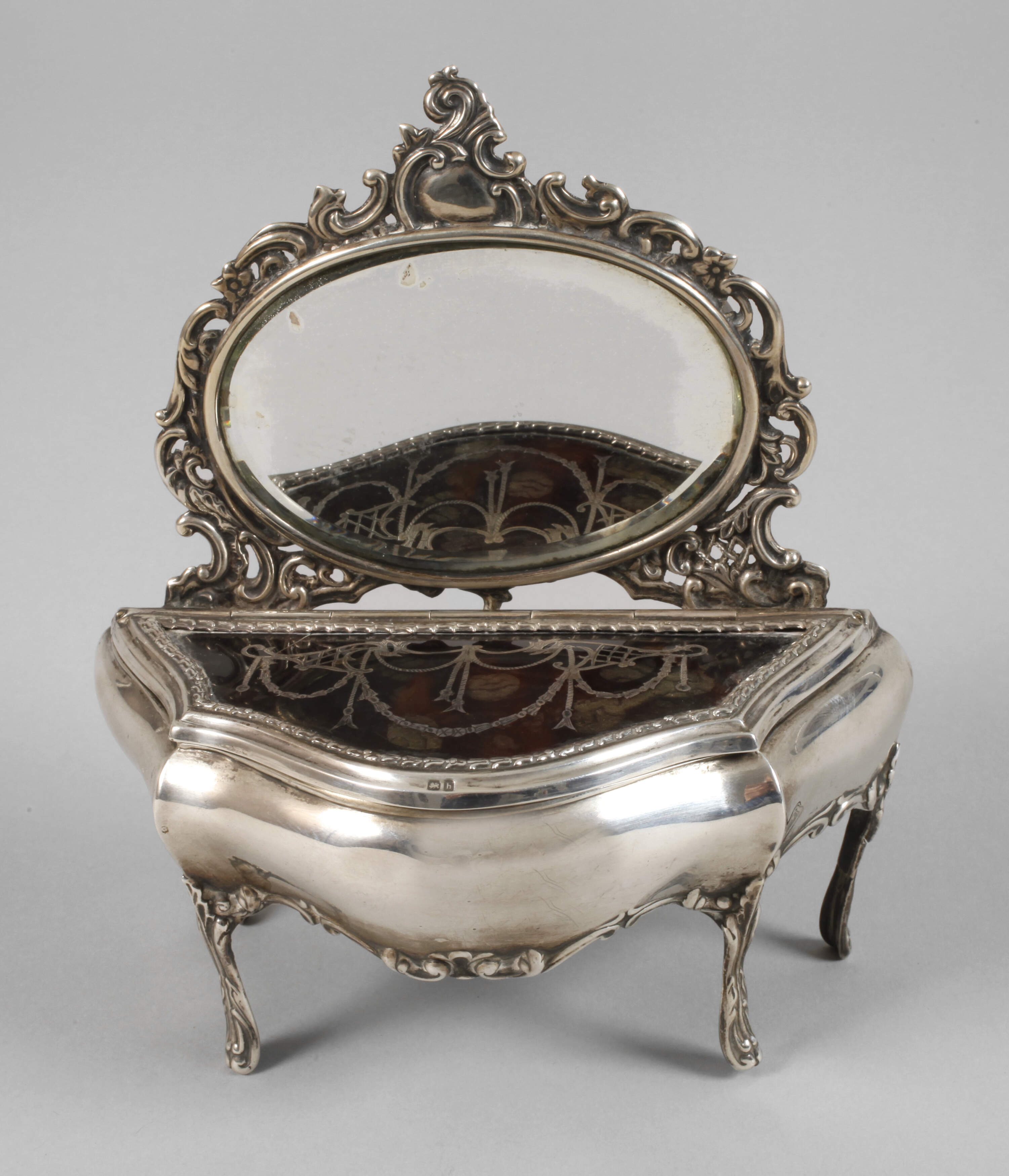 Silber außergewöhnliche Schmuckdose England