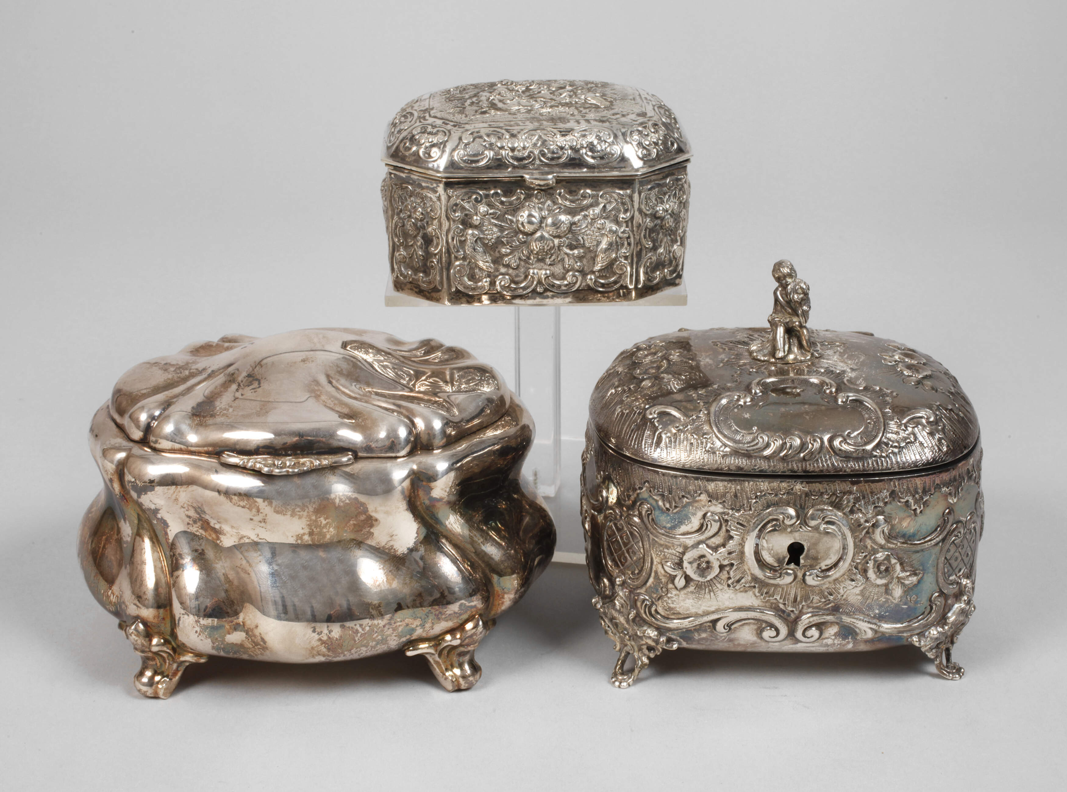 Silber drei Zuckerdosen