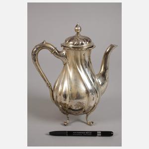Silber Mokkakanne im Barockstil