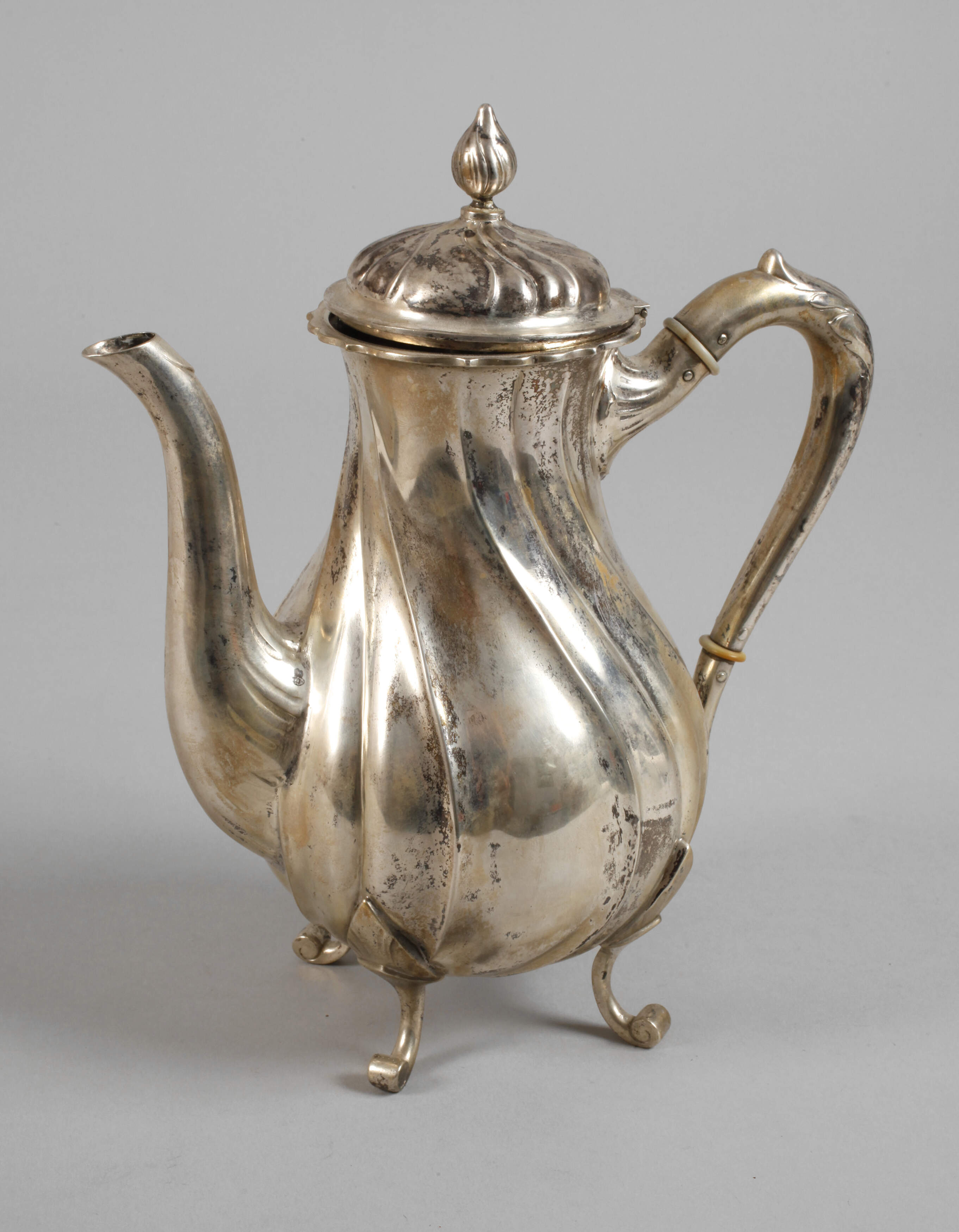 Silber Mokkakanne im Barockstil