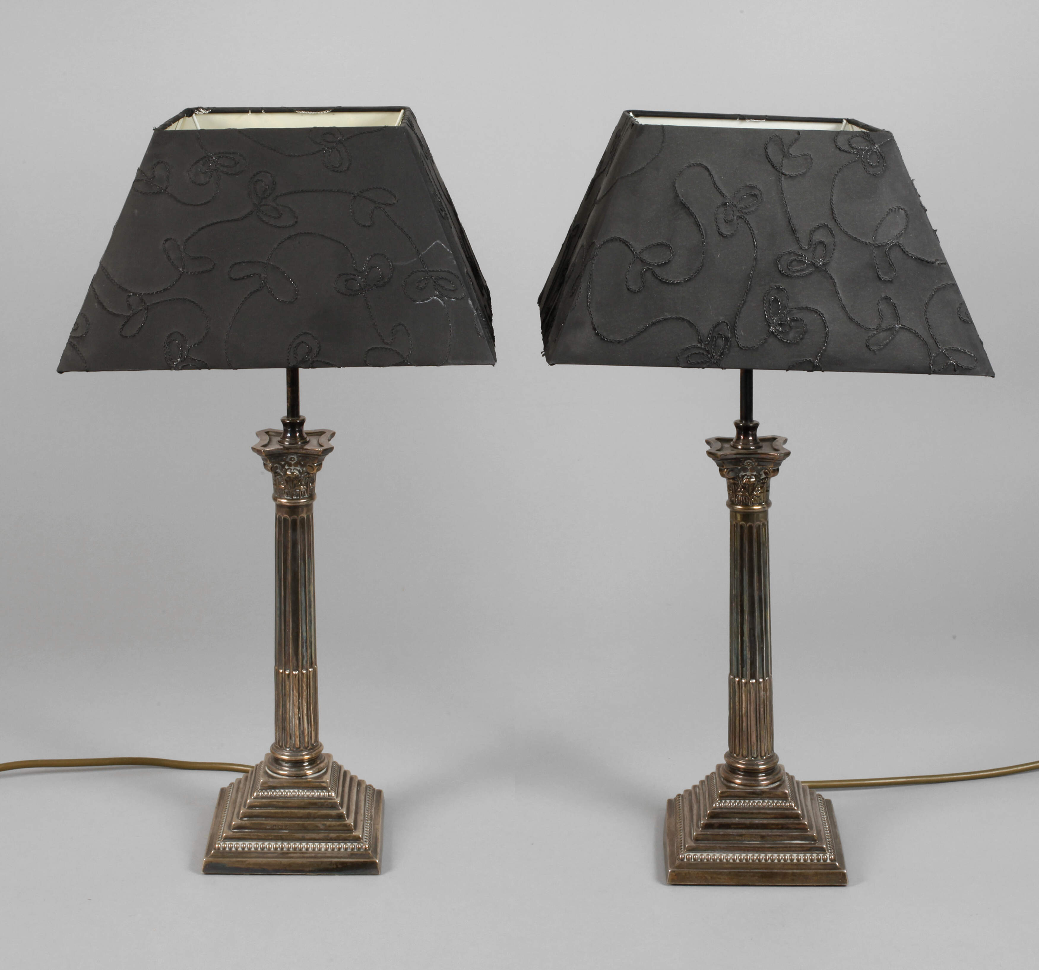 Silber Paar Tischlampen England