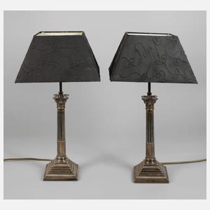 Silber Paar Tischlampen England