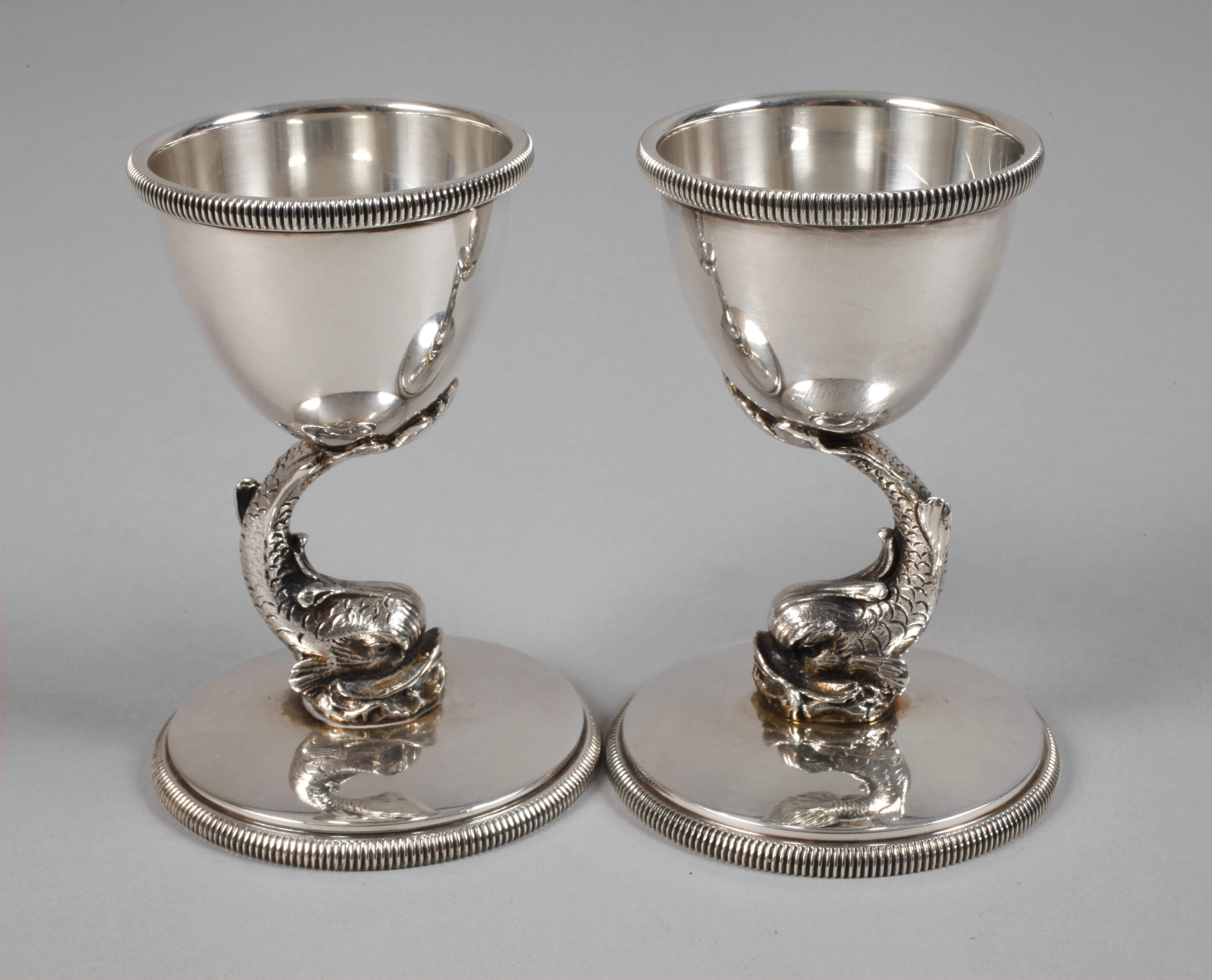Silber Paar Eierbecher Historismus