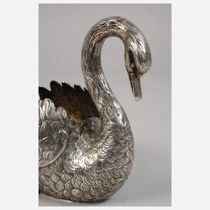 Figürlicher Tafelaufsatz als Schwan