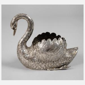 Figürlicher Tafelaufsatz als Schwan