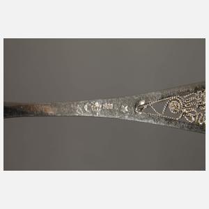 Zwölf Kaffeelöffel Silber Filigranarbeit