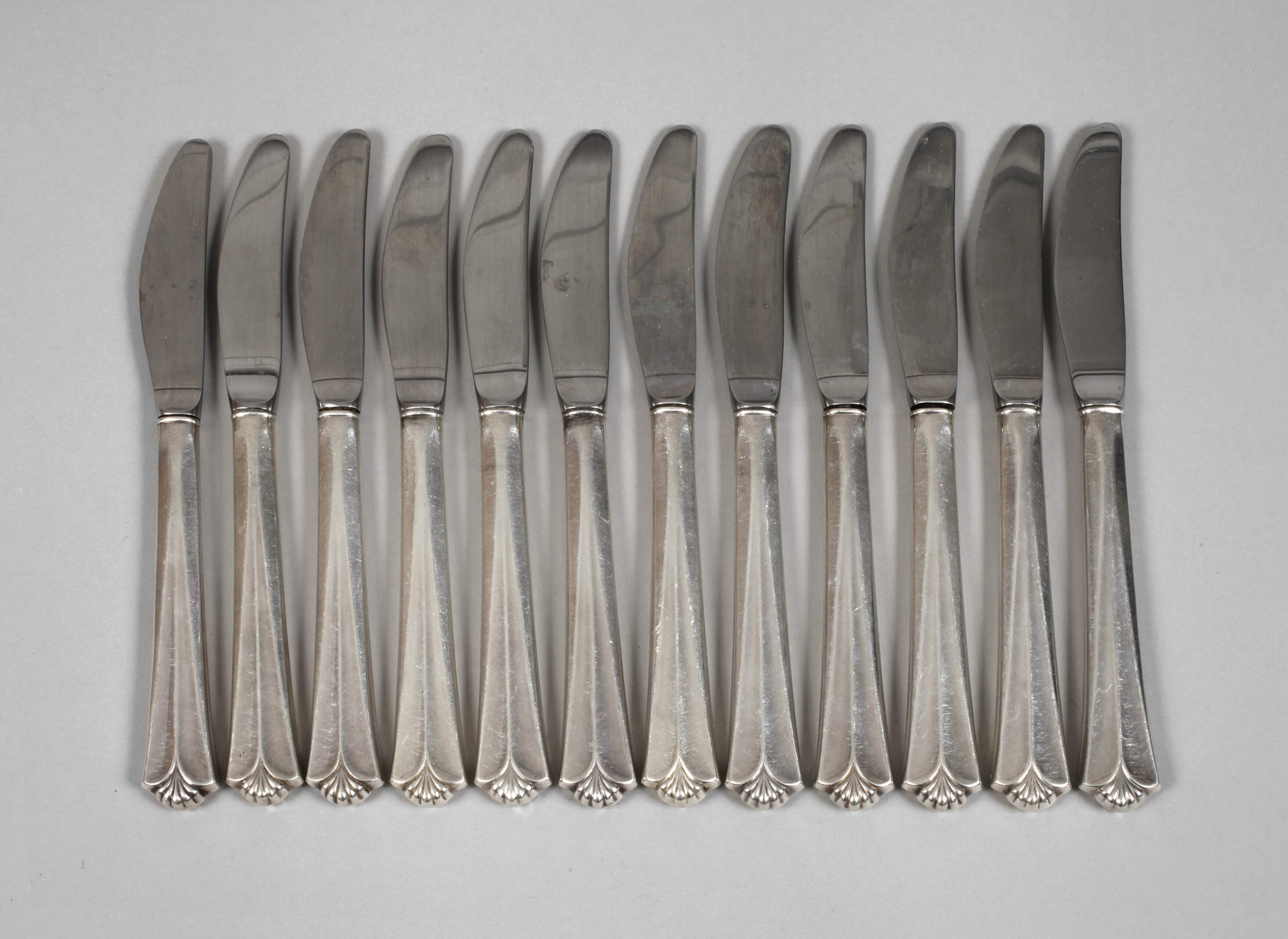 Silber zwölf Abendbrotmesser Norwegen