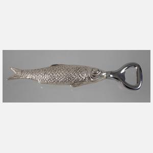 Silber figürlicher Flaschenöffner als Fisch