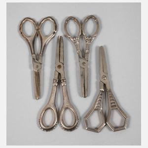 Silber vier Weintraubenscheren