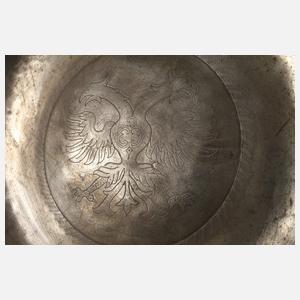 Zinnteller Doppeladler