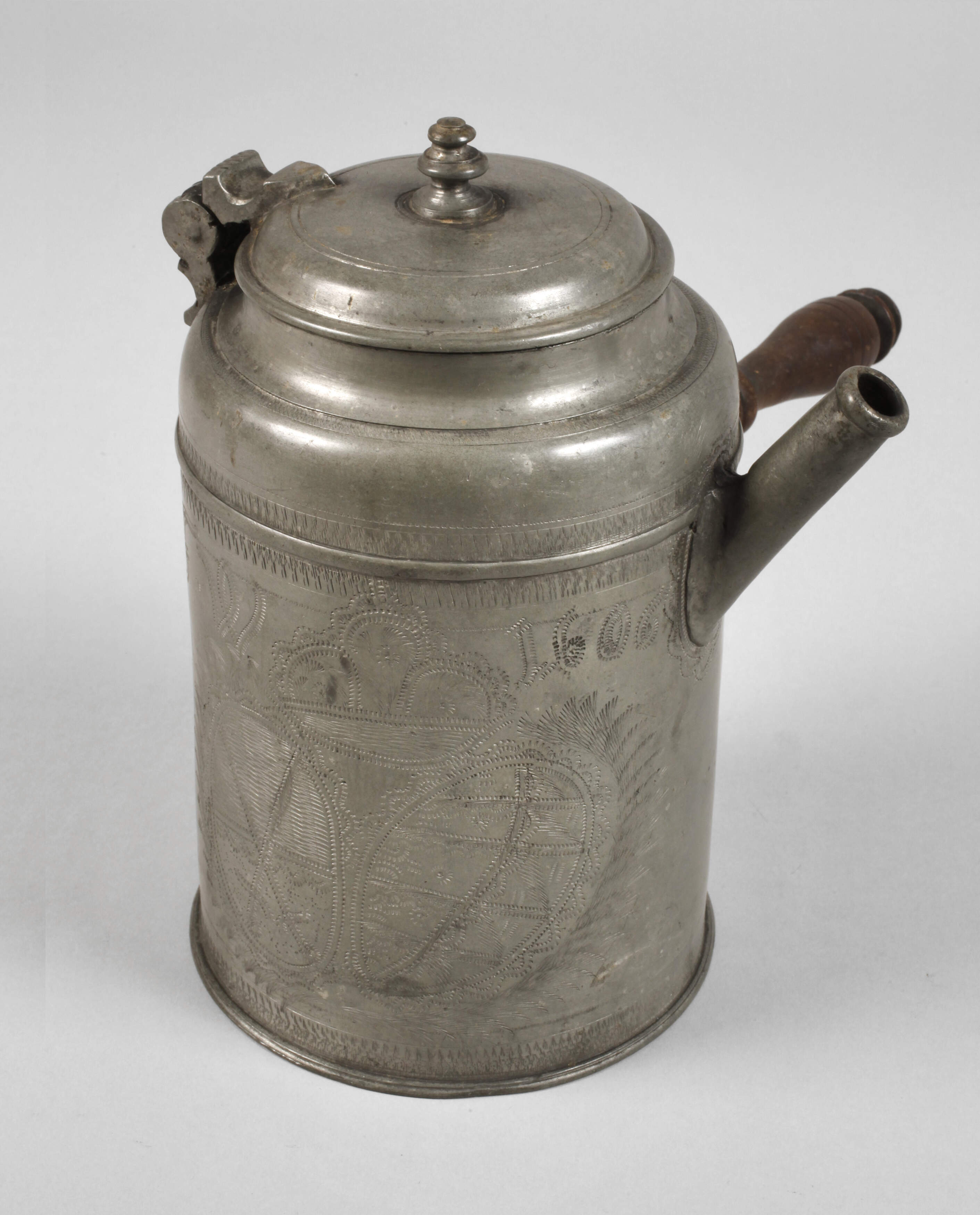 Schokoladenkanne Zinn