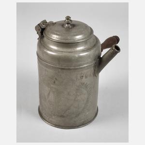 Schokoladenkanne Zinn