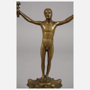 Figürlicher Messingleuchter