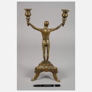 Figürlicher Messingleuchter