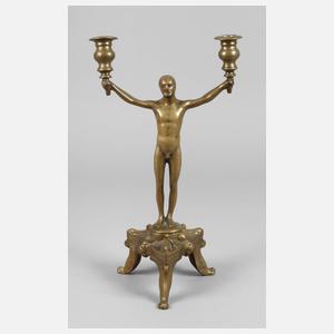 Figürlicher Messingleuchter