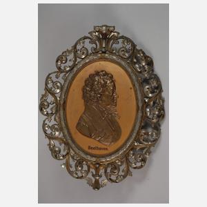 Paar große Eisengussreliefs