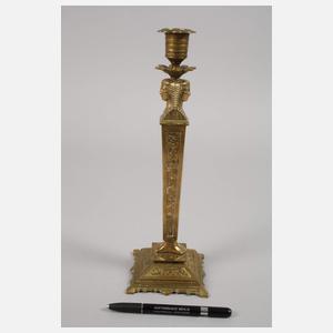 Ägyptisierendes Leuchterpaar Messing