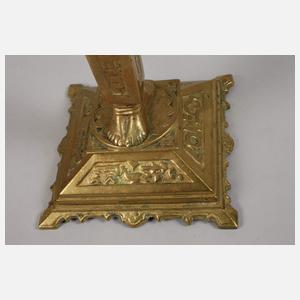 Ägyptisierendes Leuchterpaar Messing