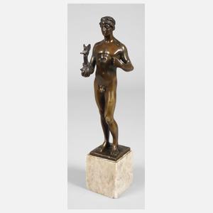 Olympionike mit Göttin Victoria