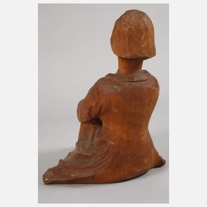 Geschnitzte Holzfigur "Der Singende Mann"