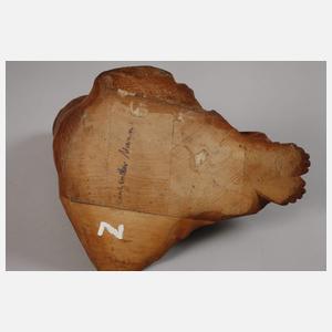 Geschnitzte Holzfigur "Der Singende Mann"