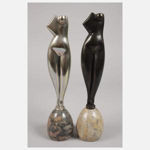 Sechs moderne Skulpturen