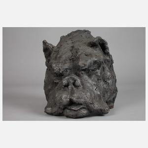 Monogrammist KW, Hundekopf Terrakotta