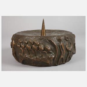 Altarleuchter mit Relief