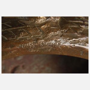 Altarleuchter mit Relief