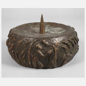 Altarleuchter mit Relief