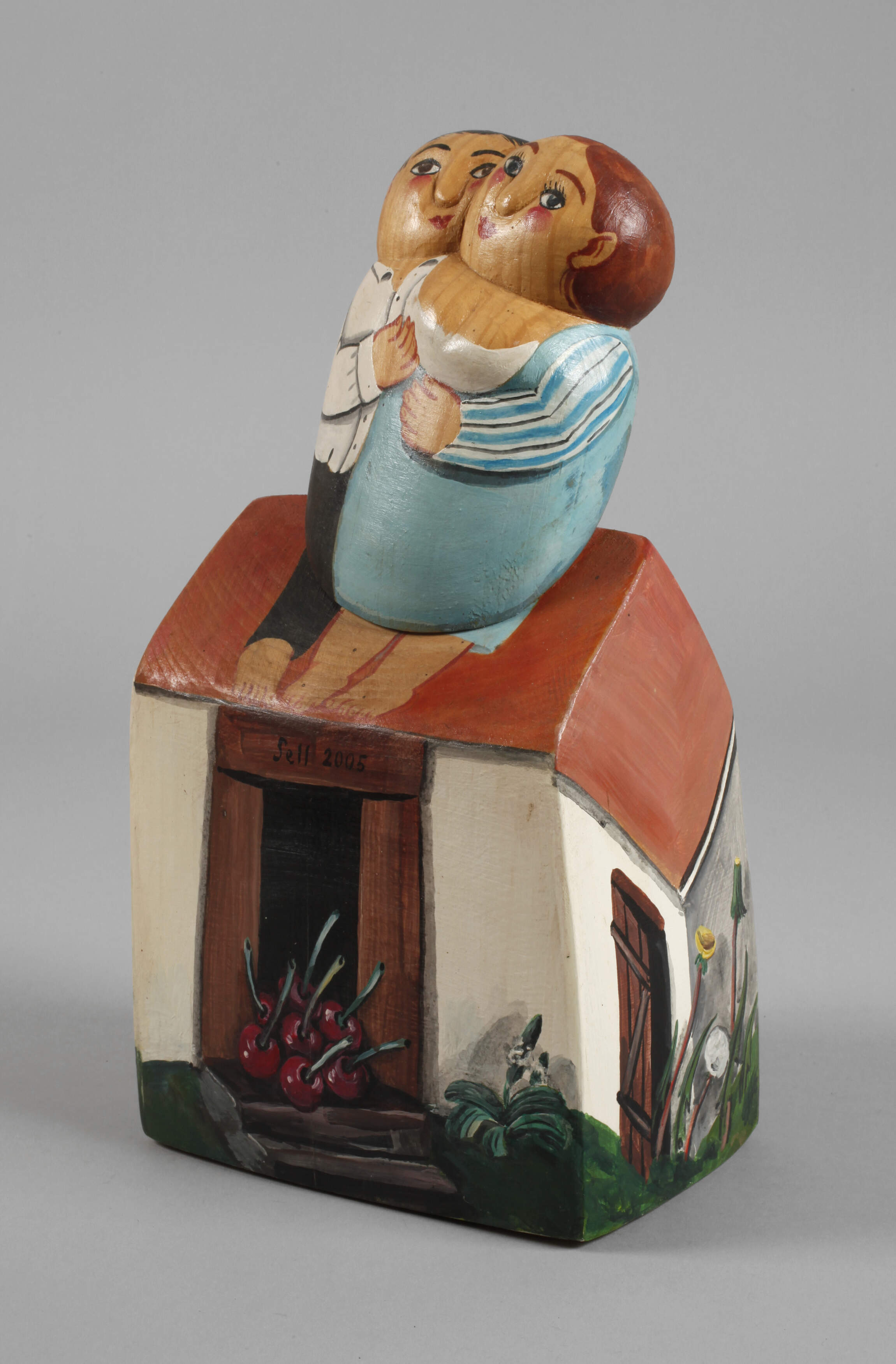 Lothar Sell, Haus mit Paar auf dem Dach