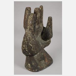 Brutalistische Skulptur einer Hand