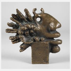 Hubertus von Pilgrim, surrealistischer Bronzekopf