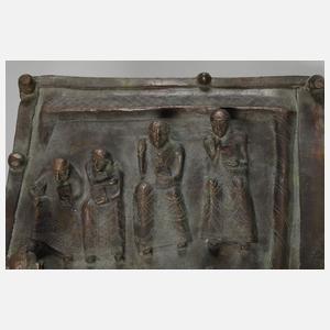 Reliefbildplatte Fußwaschung