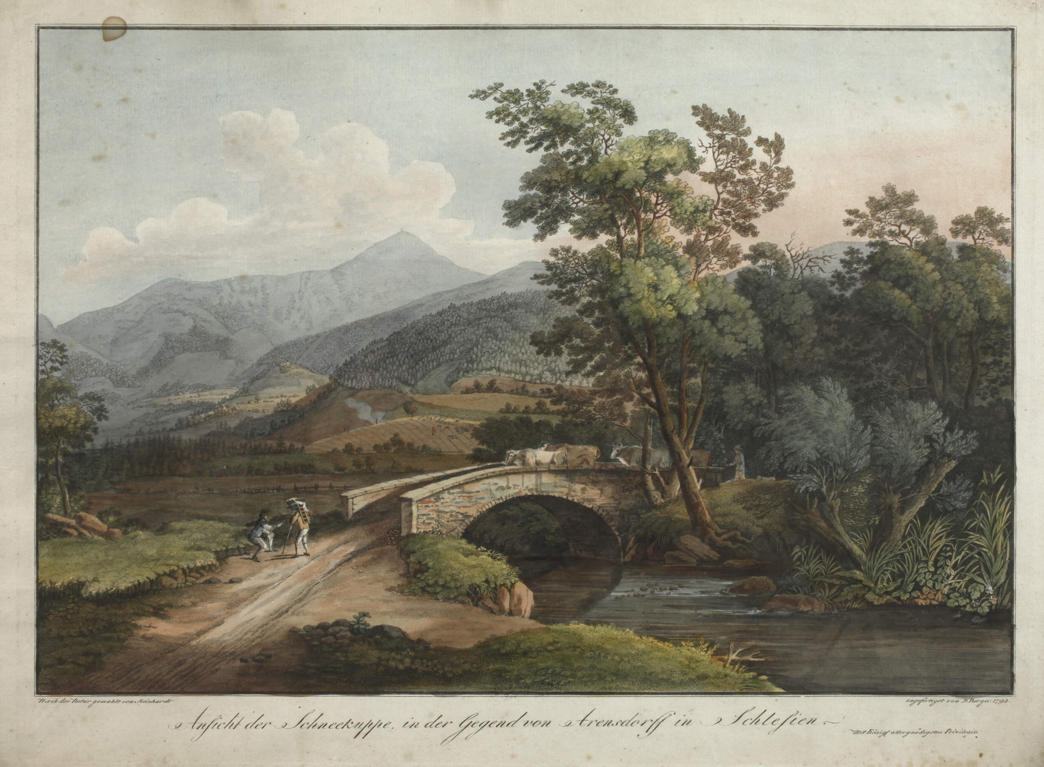 Daniel Berger, "Ansicht der Schneekuppe ..."