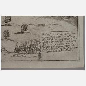 Johann Georg Göbel, Gotha aus der Vogelschau