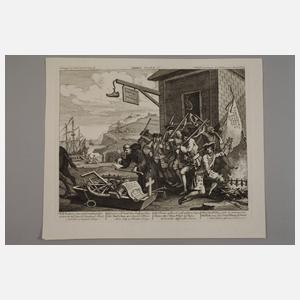 William Hogarth, "France Plate I - Die Invasion"