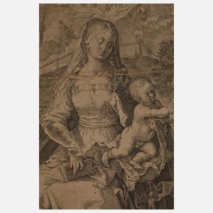 Aegidius Sadeler, Madonna mit Kind in Landschaft